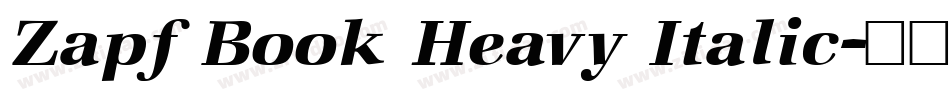 Zapf Book Heavy Italic字体转换